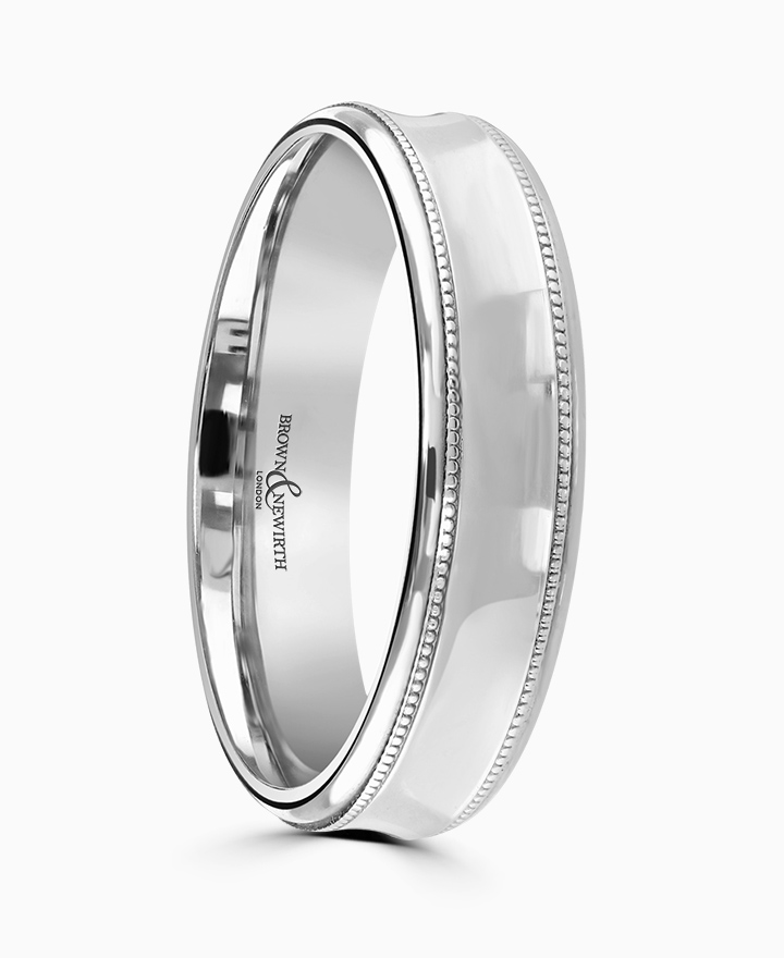 Contemporary Design Wedding Ring - Brown&Newirth