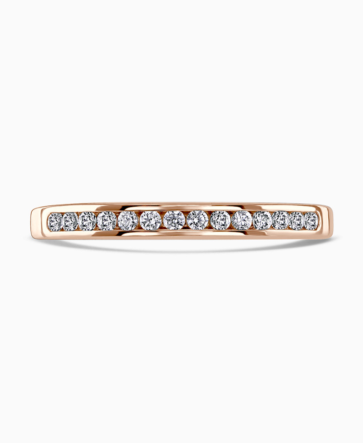 Channel set diamond eternity ring